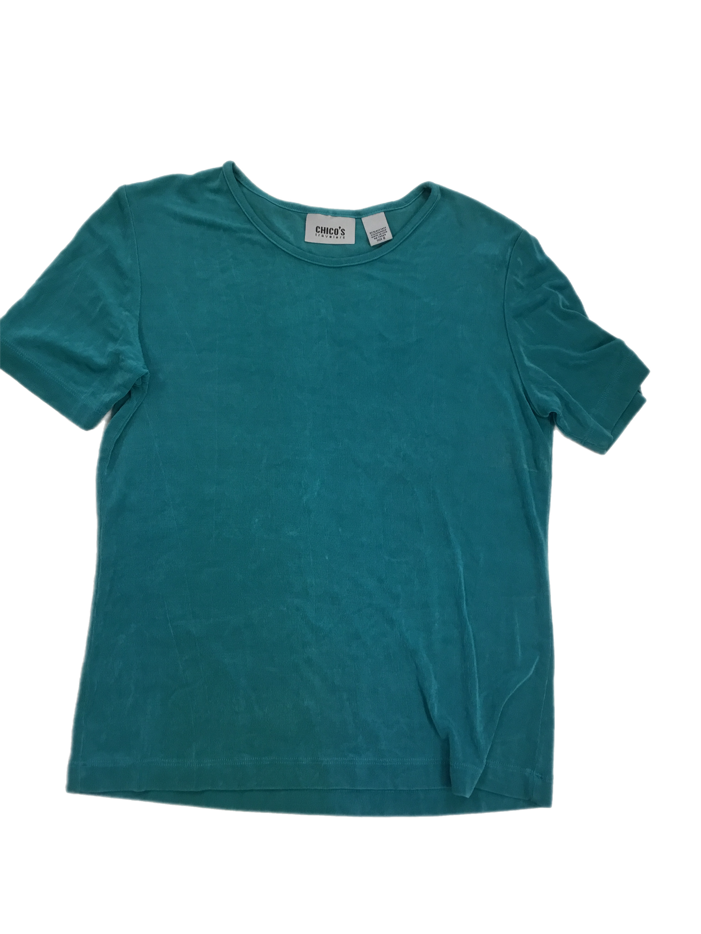 Top Short Sleeve By Chicos In Teal, Size: 0