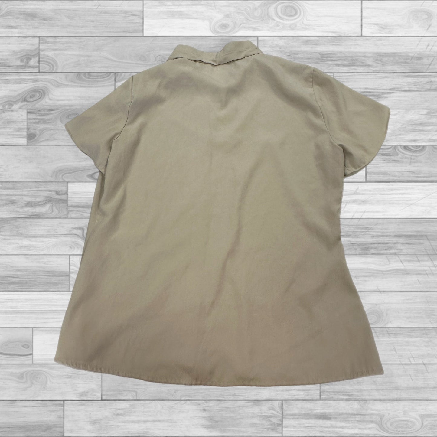 Top Short Sleeve By Calvin Klein In Tan, Size: M