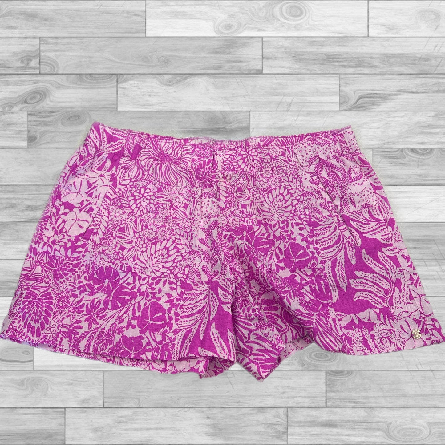 Shorts Designer By Lilly Pulitzer In Pink & White, Size: Xlarge