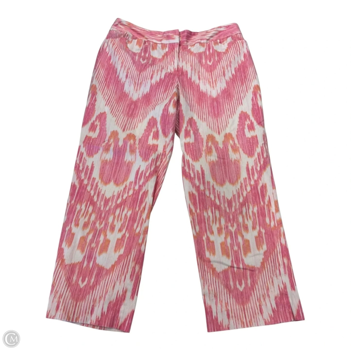 Pants Cropped By Chicos In Pink & White, Size: 0.5 (6)