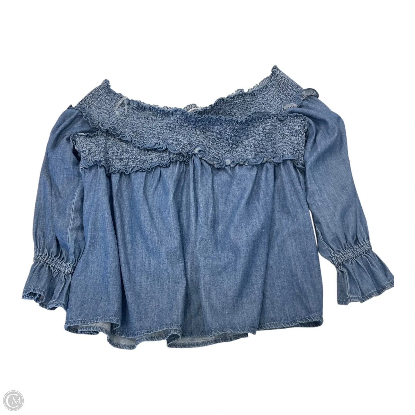 Top Long Sleeve By Inc In Blue, Size: 0x
