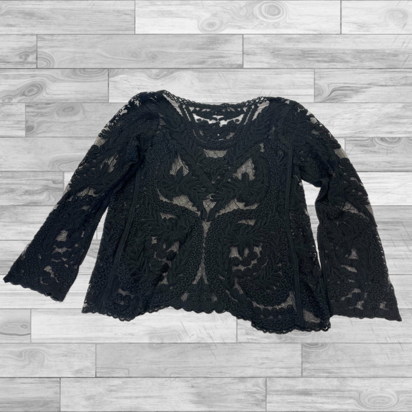 Top Long Sleeve By Express In Black, Size: Xs