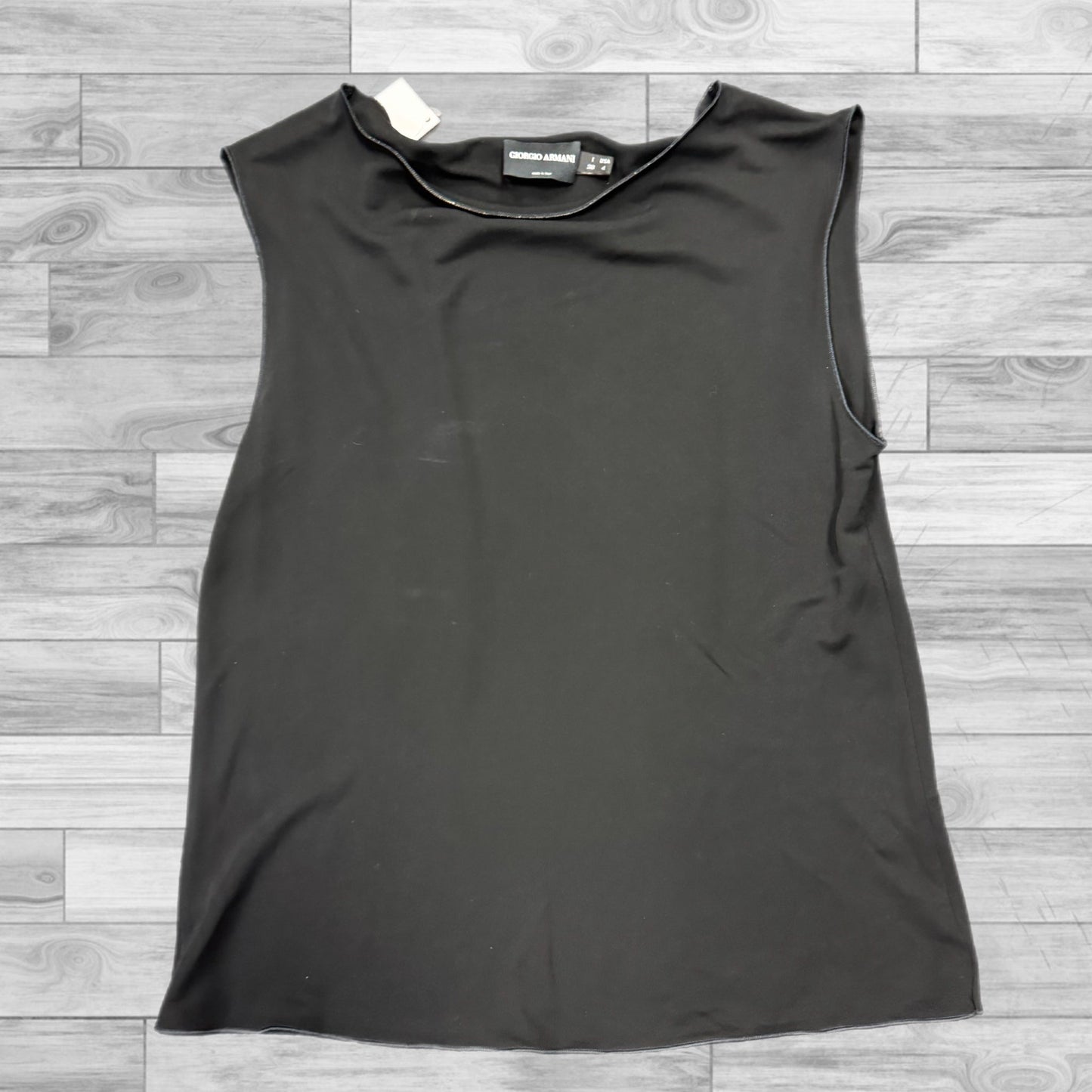 Top Sleeveless Luxury Designer By Giorgio Armani In Black, Size: 4