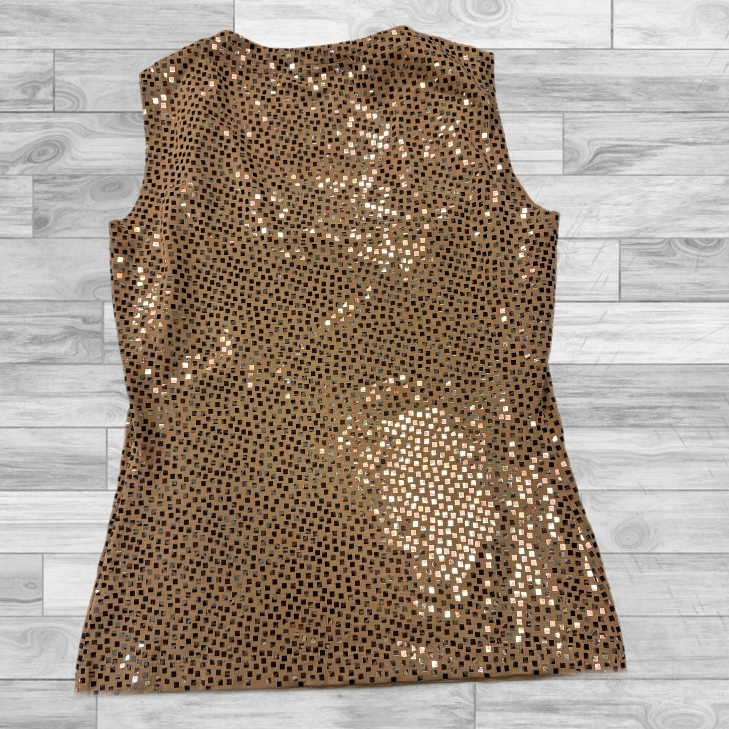 Top Sleeveless Luxury Designer By St John Collection In Gold, Size: S