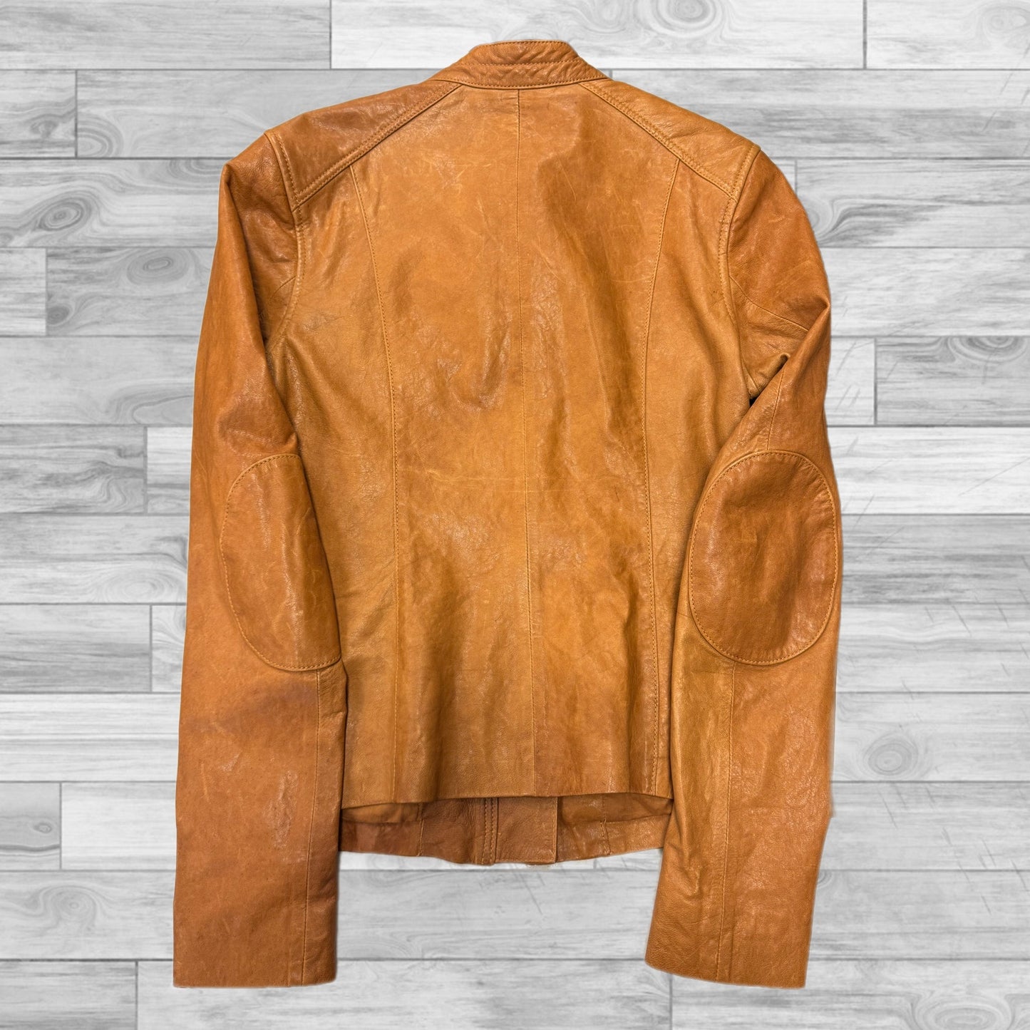 Jacket Leather By Vince In Orange, Size: Xs