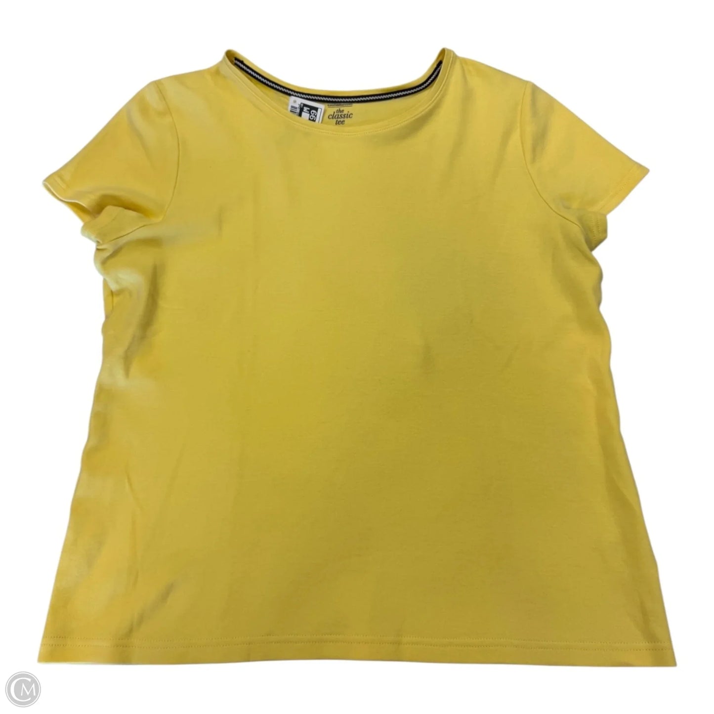 Top Short Sleeve Basic By Croft And Barrow In Yellow, Size: S