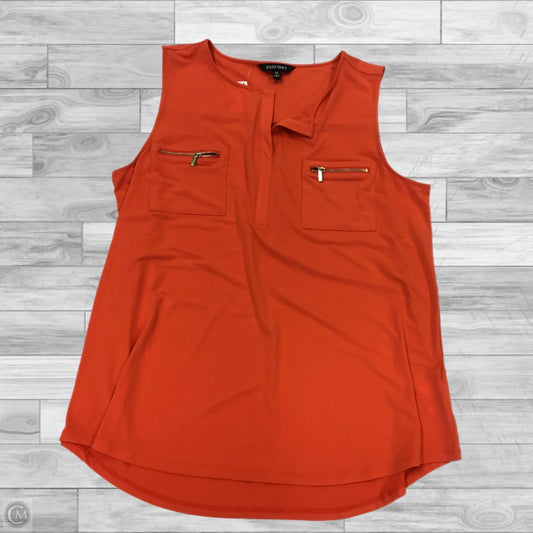 Top Sleeveless By Ellen Tracy In Orange, Size: Xl