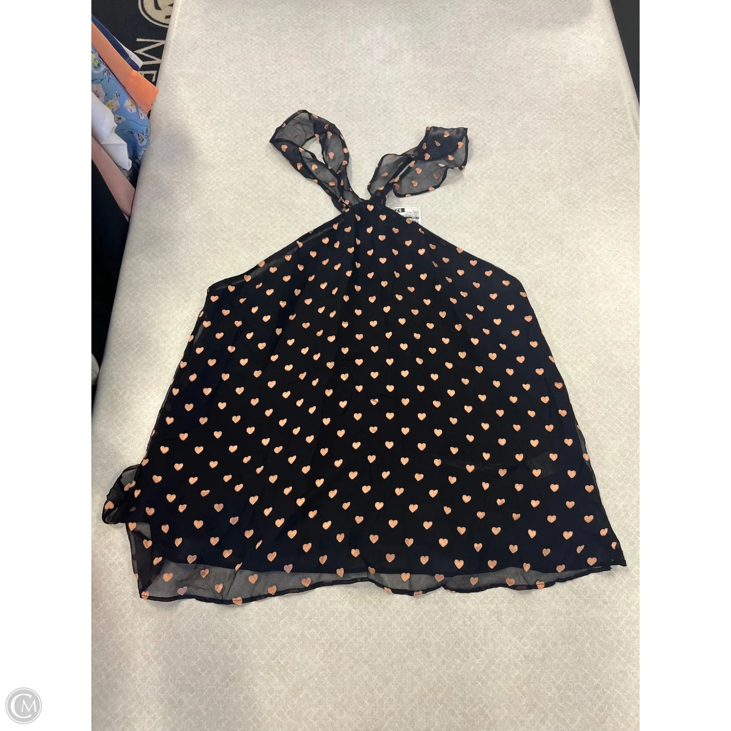 Top Sleeveless By Cma In Black & Gold, Size: L