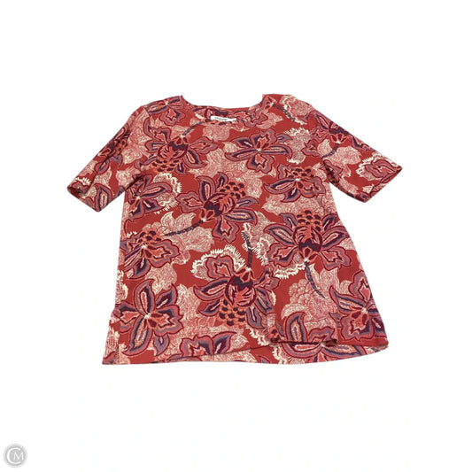 Top Short Sleeve Basic By Chicos In Pink, Size: M