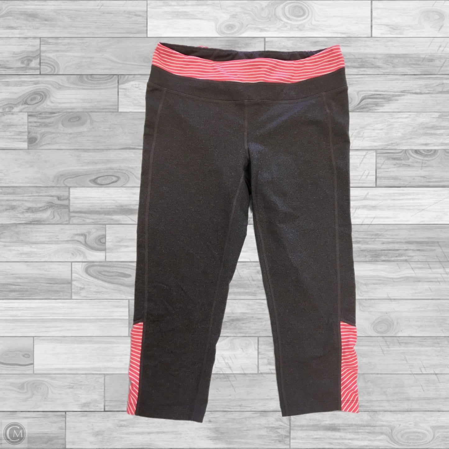 Athletic Capris By Athleta In Grey & Pink, Size: L