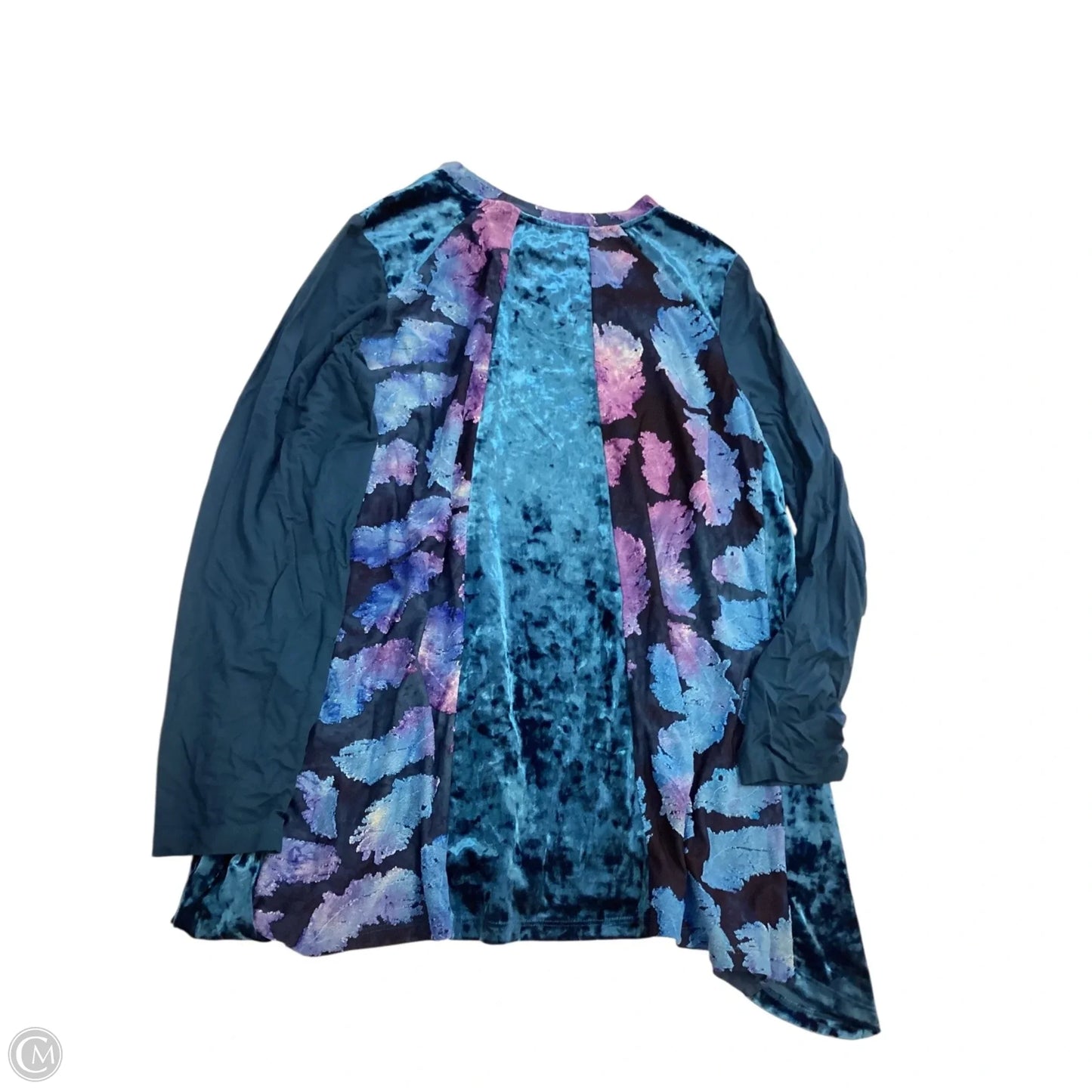 Top Long Sleeve By Logo In Blue & Purple, Size: L