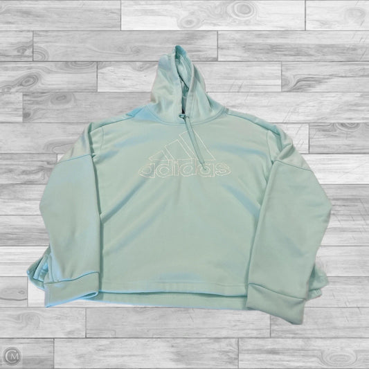 Sweatshirt Hoodie By Adidas In Teal, Size: Xl