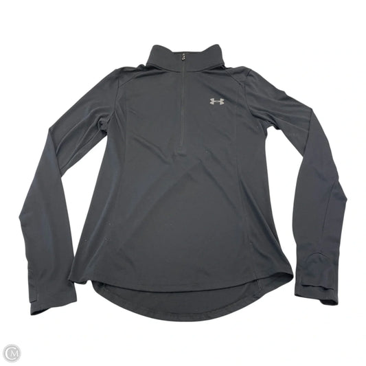 Athletic Top Long Sleeve Collar By Under Armour In Black, Size: S