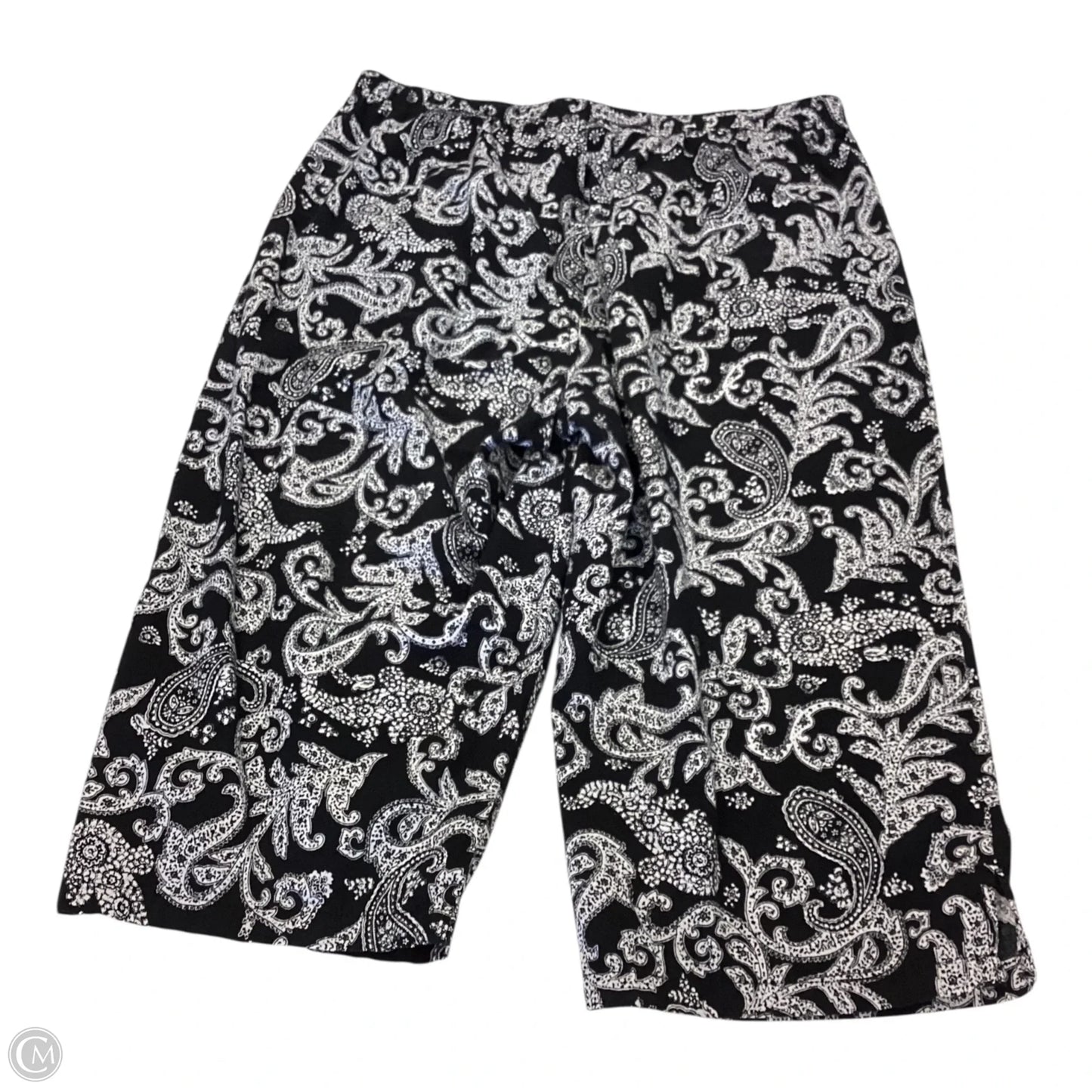 Capris By Karen Scott In Black & White, Size: L