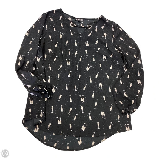 Top Long Sleeve By Roz And Ali In Black, Size: M