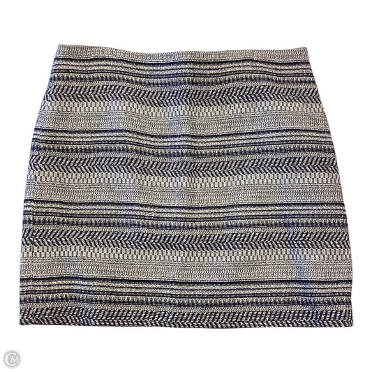 Skirt Mini & Short By Banana Republic In Blue & White, Size: 6