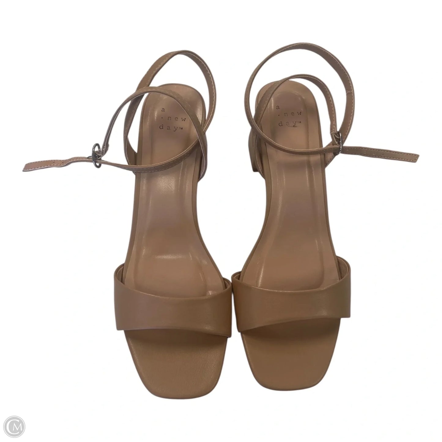 Sandals Heels Block By A New Day In Tan, Size: 9.5
