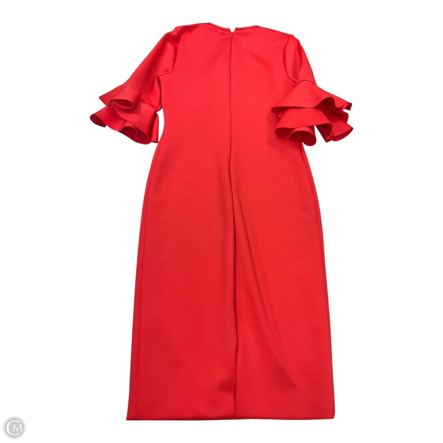 Dress Casual Midi By Black Halo In orange Size: 10