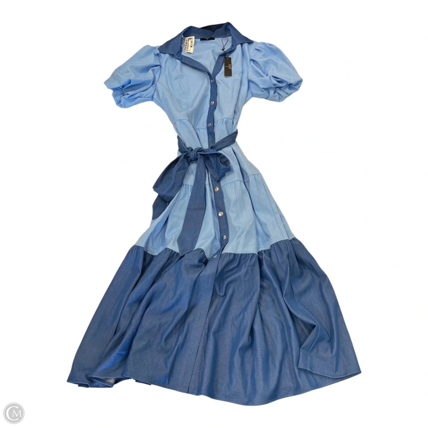 Dress Casual Maxi By Tahari By Arthur Levine In Blue, Size: 8