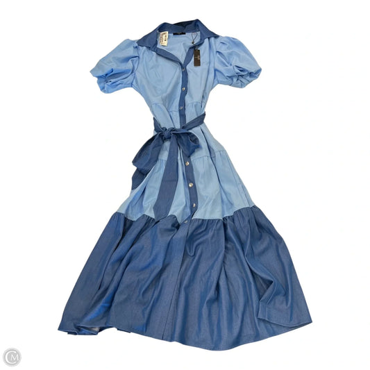 Dress Casual Maxi By Tahari By Arthur Levine In Blue, Size: 8