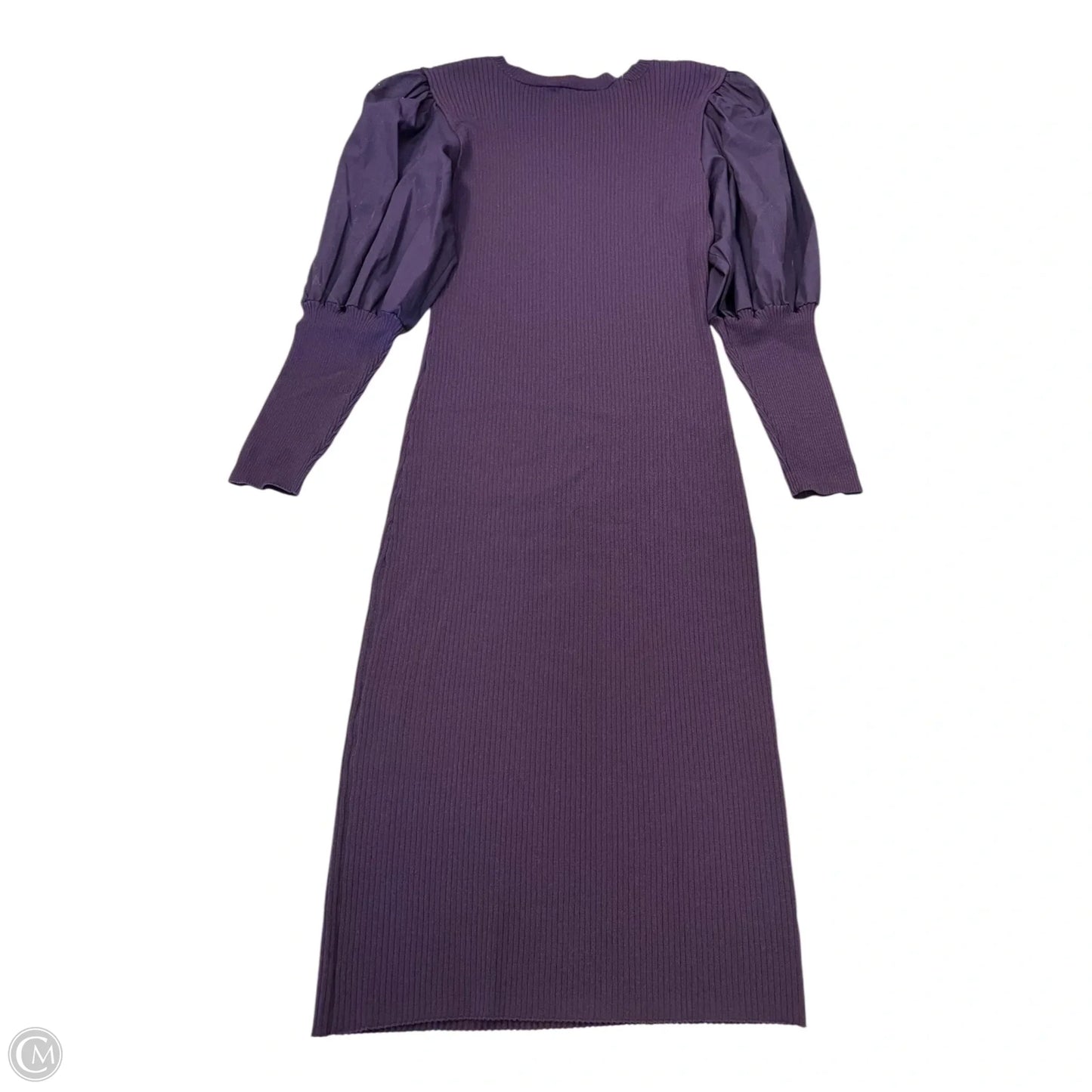 Dress Casual Midi By New York And Co In Purple, Size: L