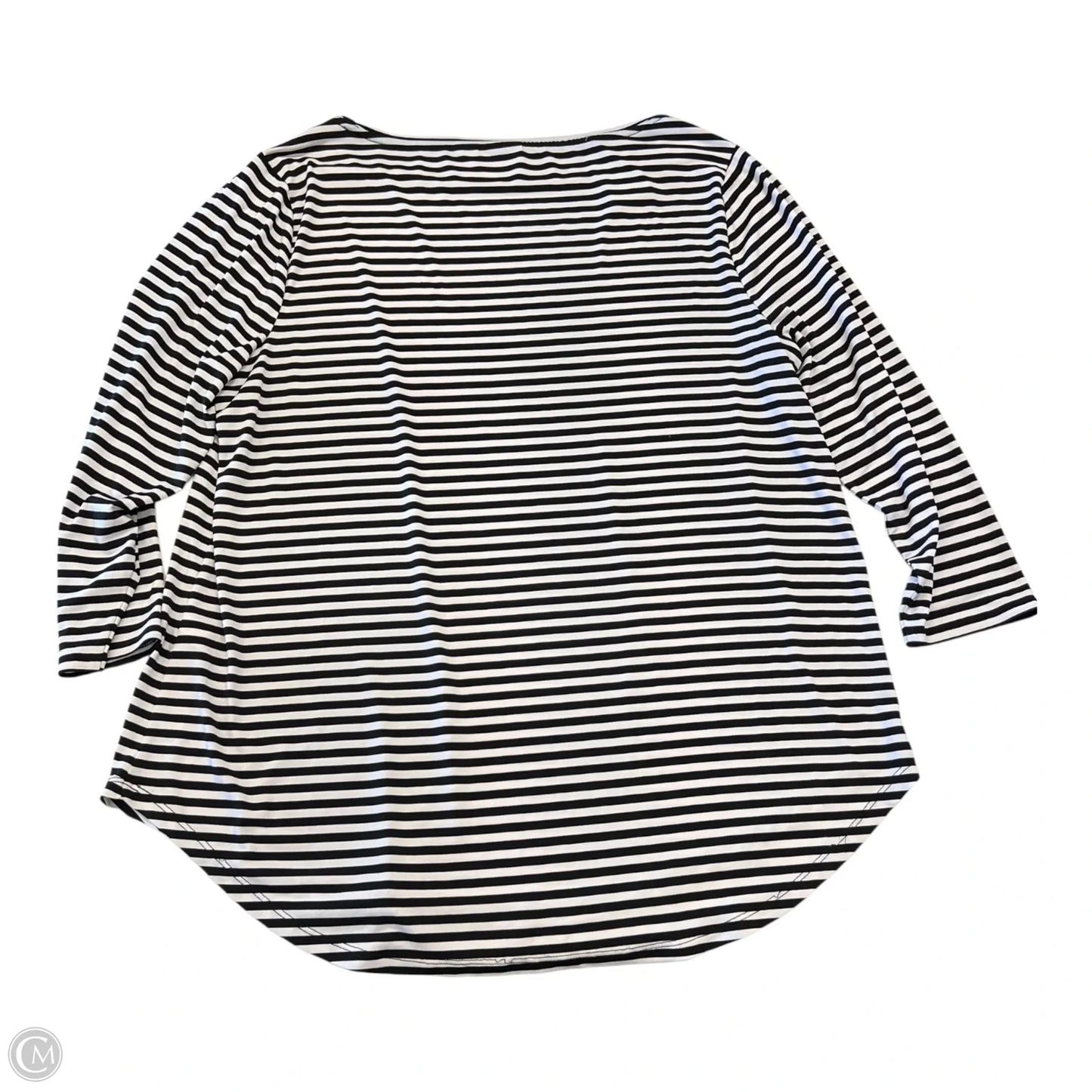 Top Long Sleeve By Chicos In Striped Pattern, Size: L