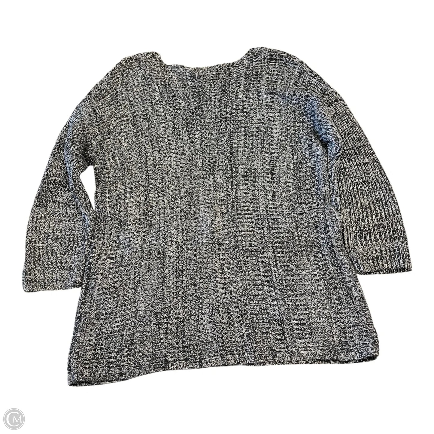 Sweater By Chicos In Black & White, Size: L