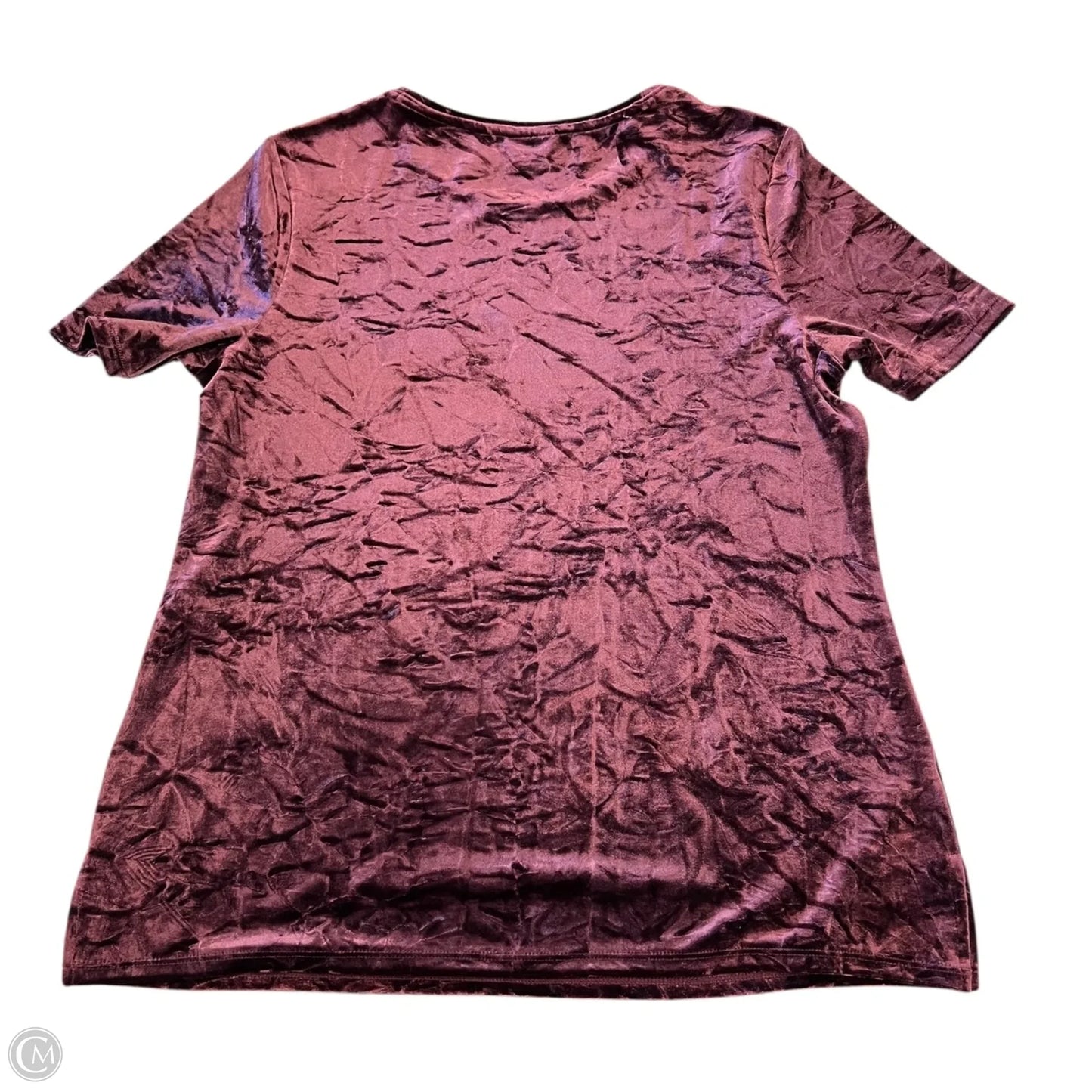 Top Short Sleeve By Chicos In Maroon, Size: M