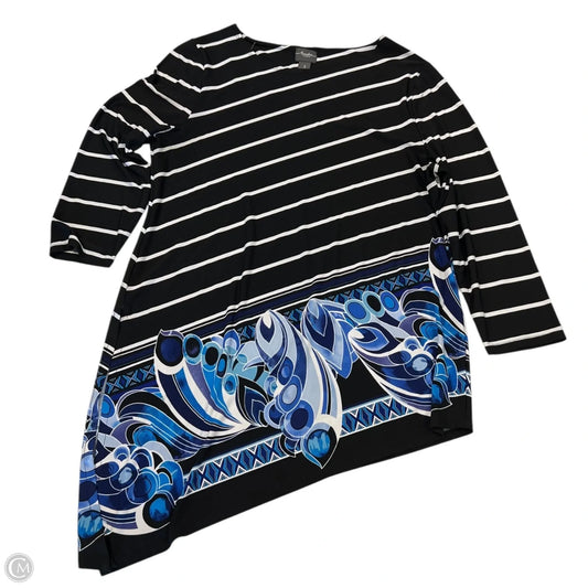 Top Long Sleeve By Chicos In Striped Pattern, Size: M