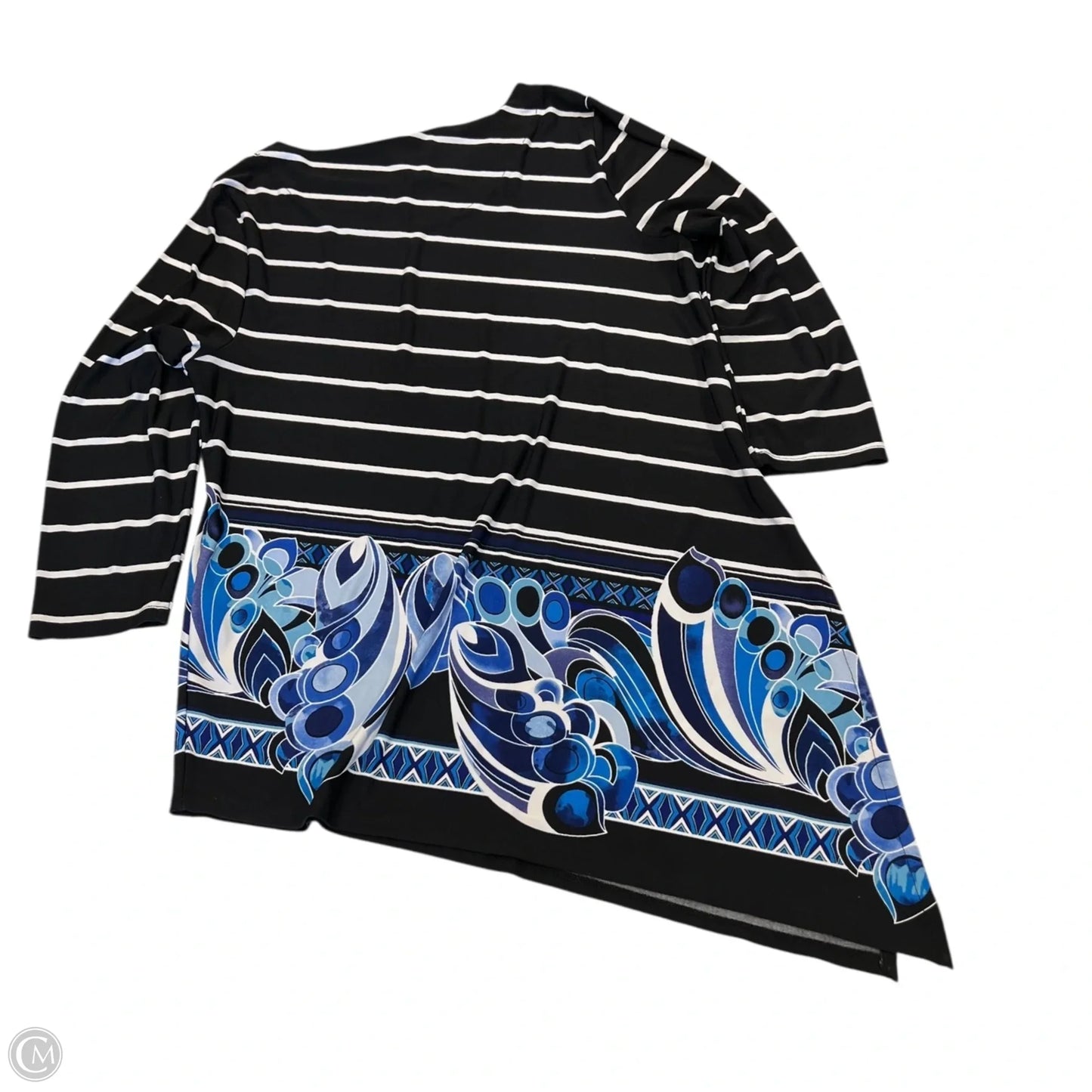 Top Long Sleeve By Chicos In Striped Pattern, Size: M