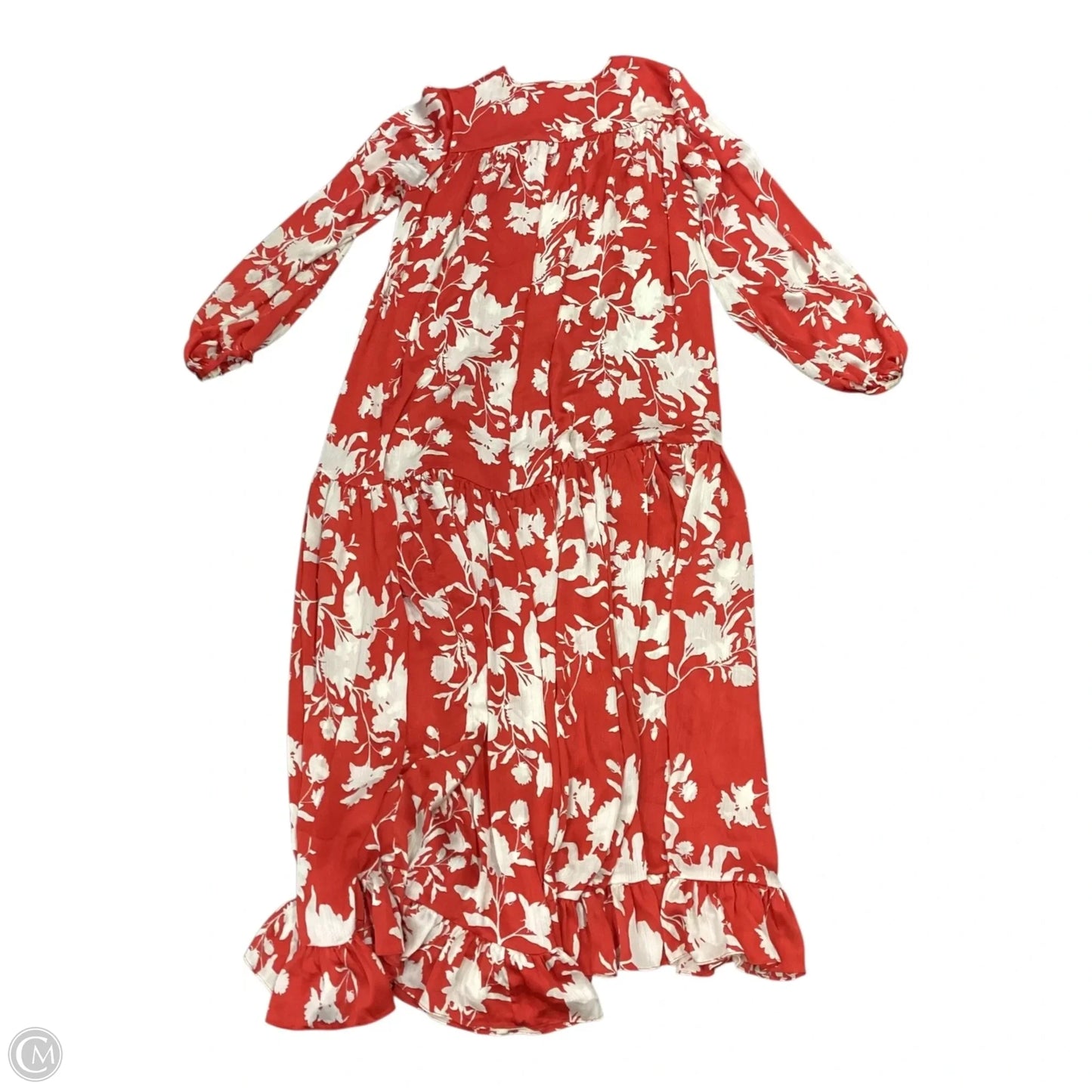 Dress Casual Maxi By H&m In Red & White, Size: M