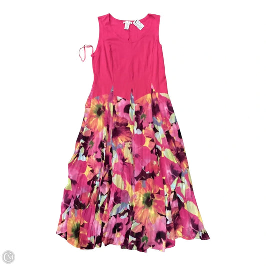 Dress Casual Maxi By Clothes Mentor In Pink & Yellow, Size: Xl