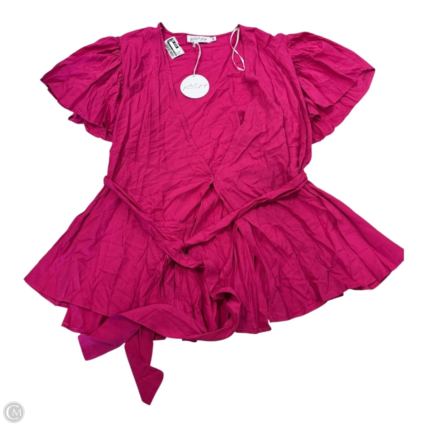 Top Short Sleeve By Petal & Pup In Pink, Size: Xl