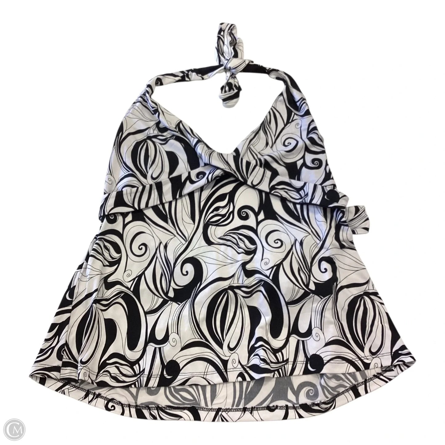 Top Sleeveless By Studio 1940 In Black & White, Size: Xl