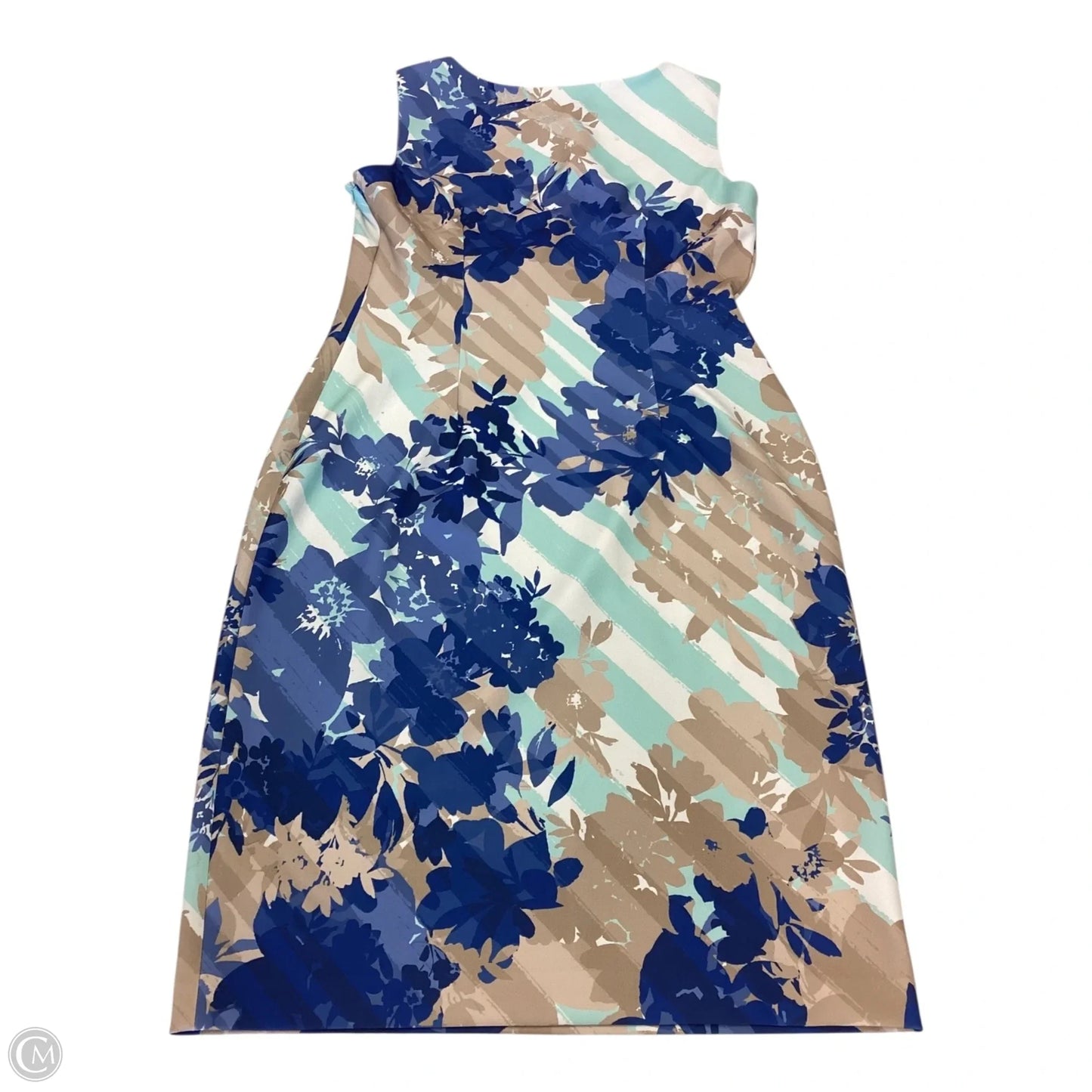 Dress Casual Short By Calvin Klein In Blue & Brown, Size: 10