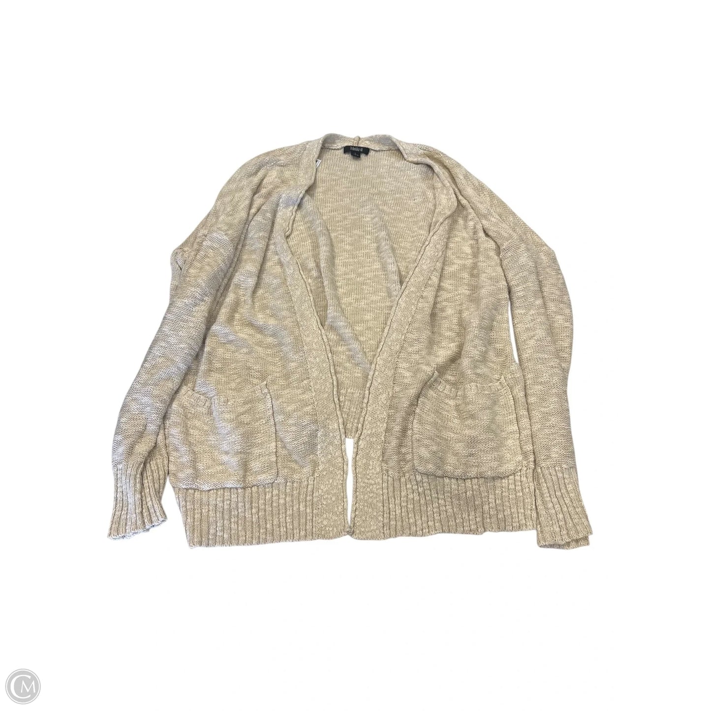 Cardigan By Clothes Mentor In Cream, Size: L