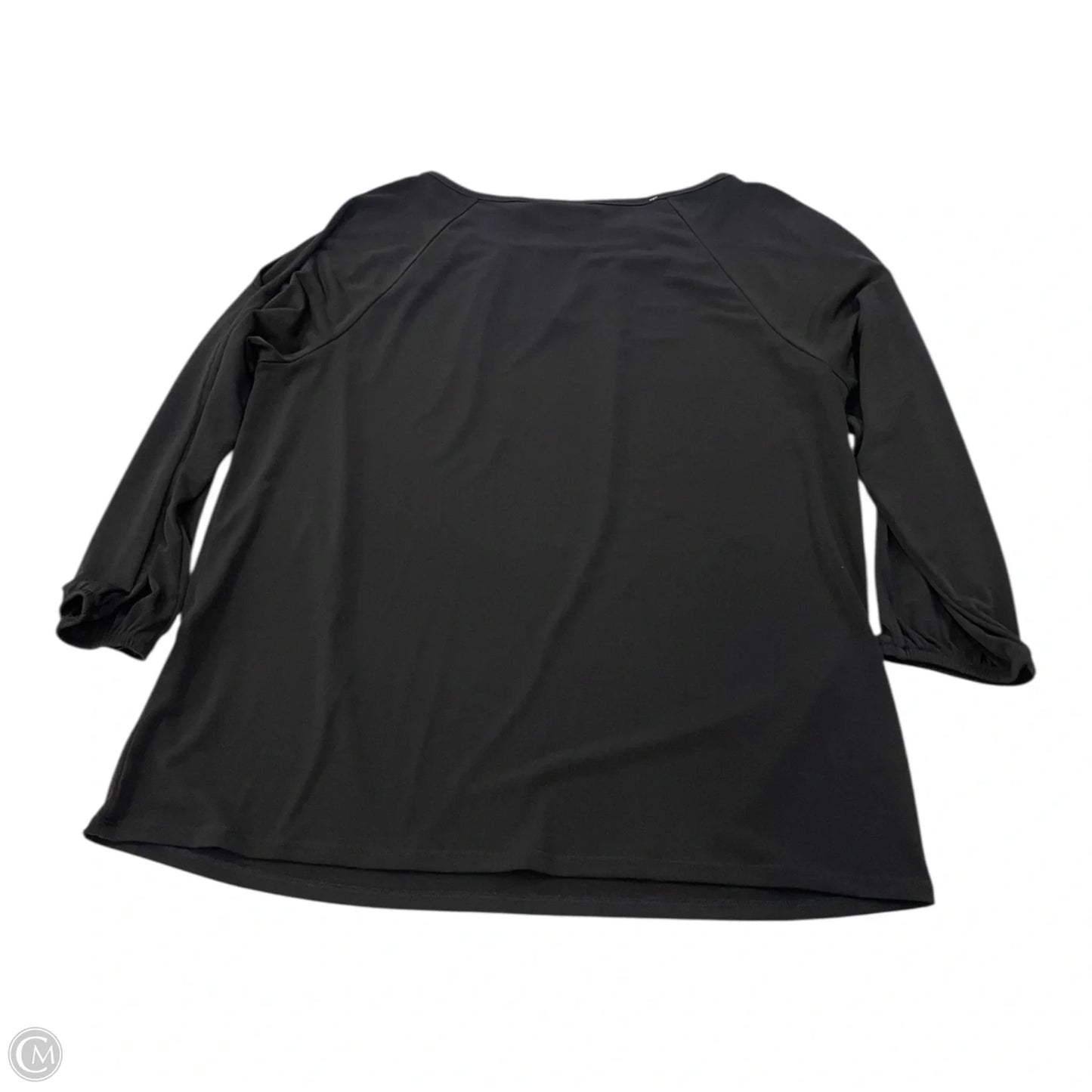 Top 3/4 Sleeve By Chicos In Black, Size: M