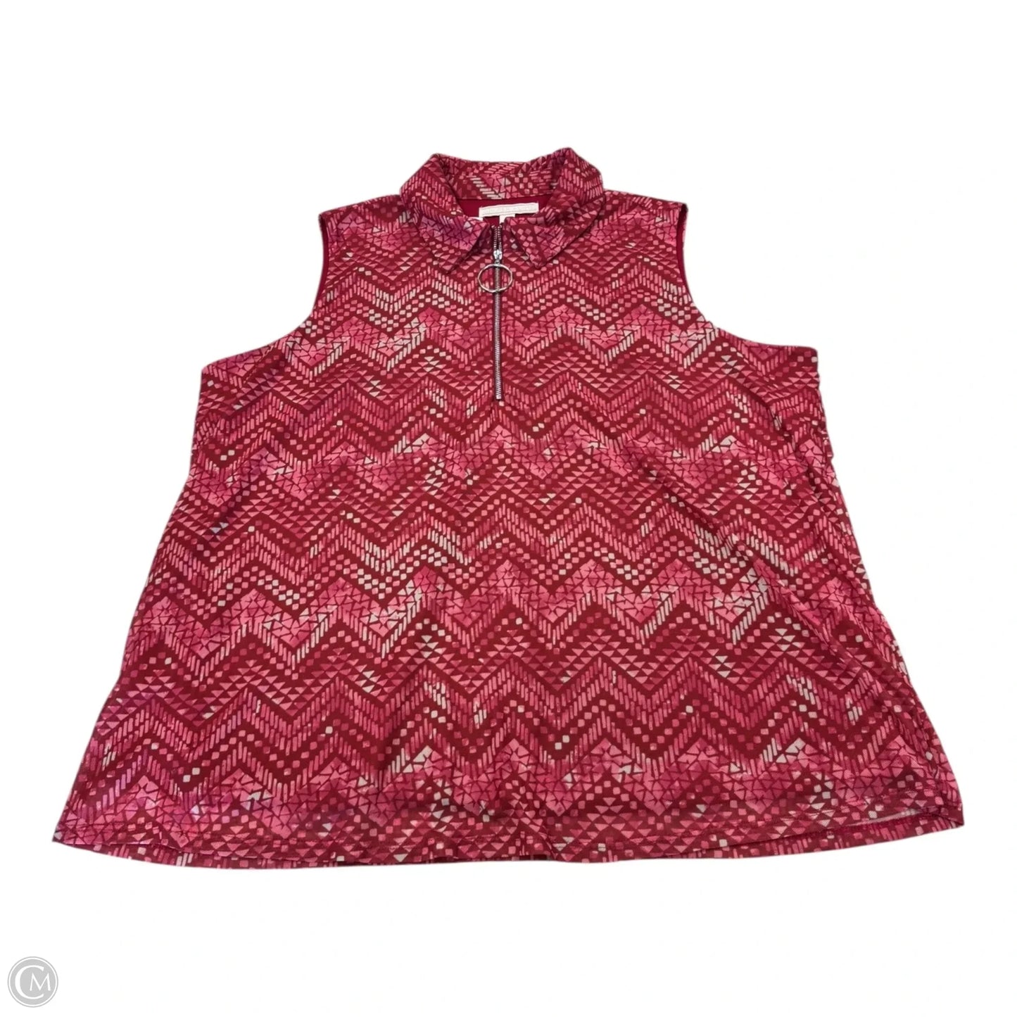 Top Sleeveless By Clothes Mentor In Pink & Red, Size: Xl