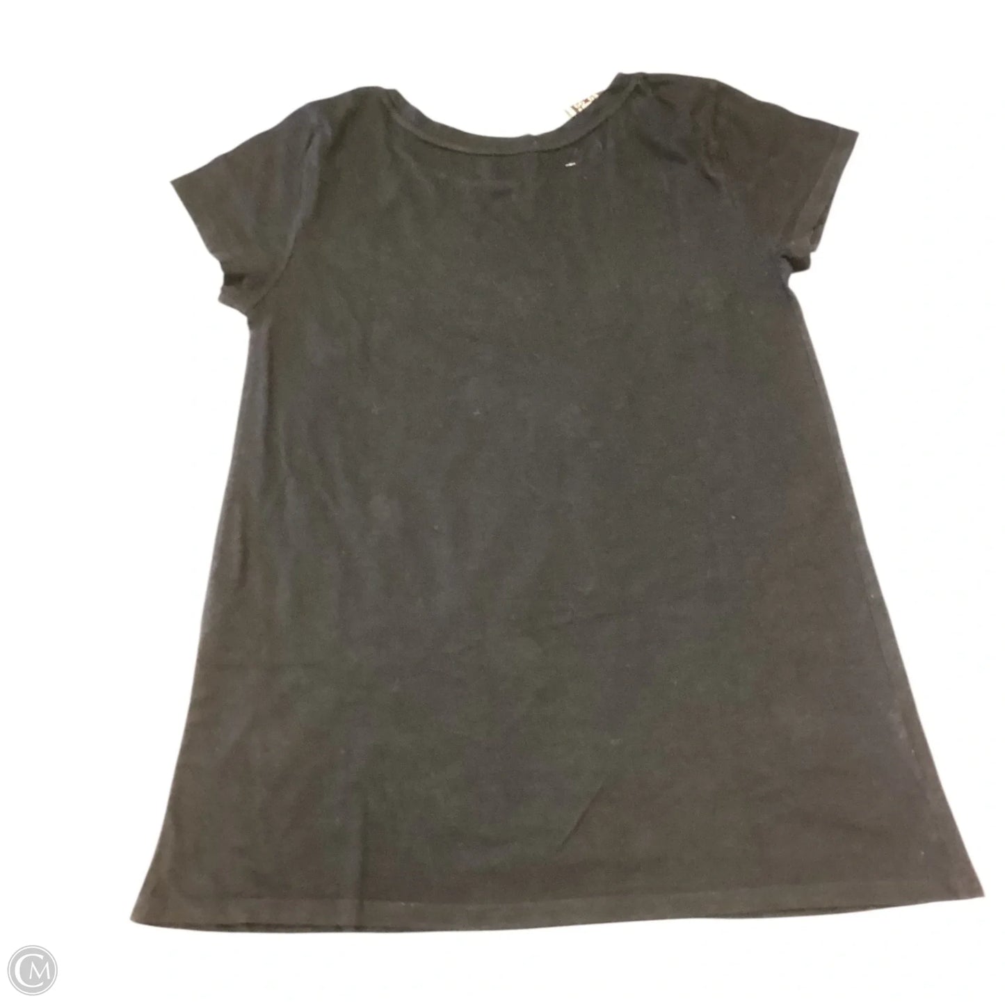 Top Short Sleeve Basic By Loft In Black & Pink, Size: Xs