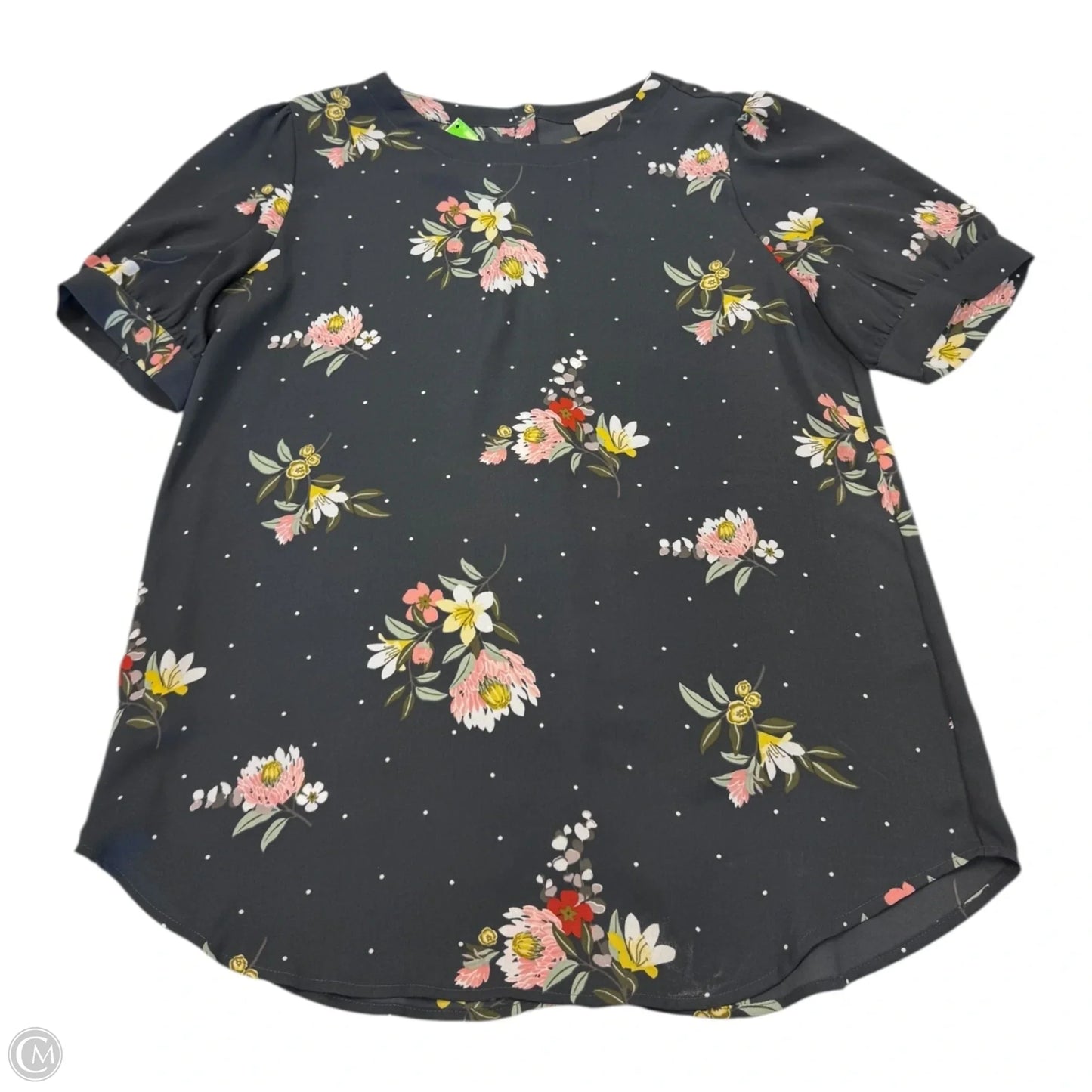 Top Short Sleeve By Loft In Floral Print, Size: Xs
