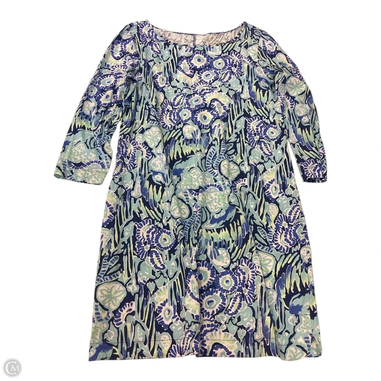 Dress Designer By Lilly Pulitzer In Blue & Green, Size: M