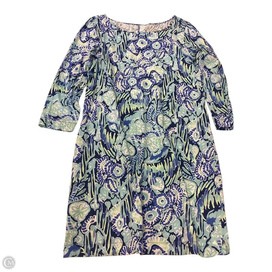 Dress Designer By Lilly Pulitzer In Blue & Green, Size: M