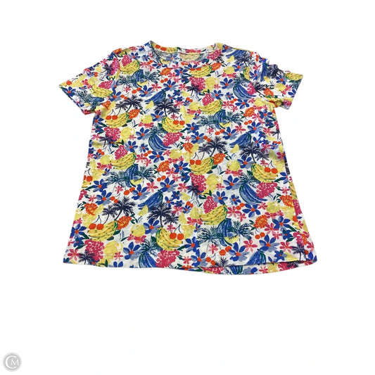 Top Short Sleeve Basic By Loft In Multi-colored, Size: S