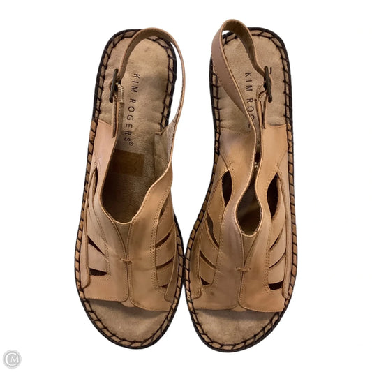 Shoes Heels Block By Kim Rogers In Tan, Size: 8