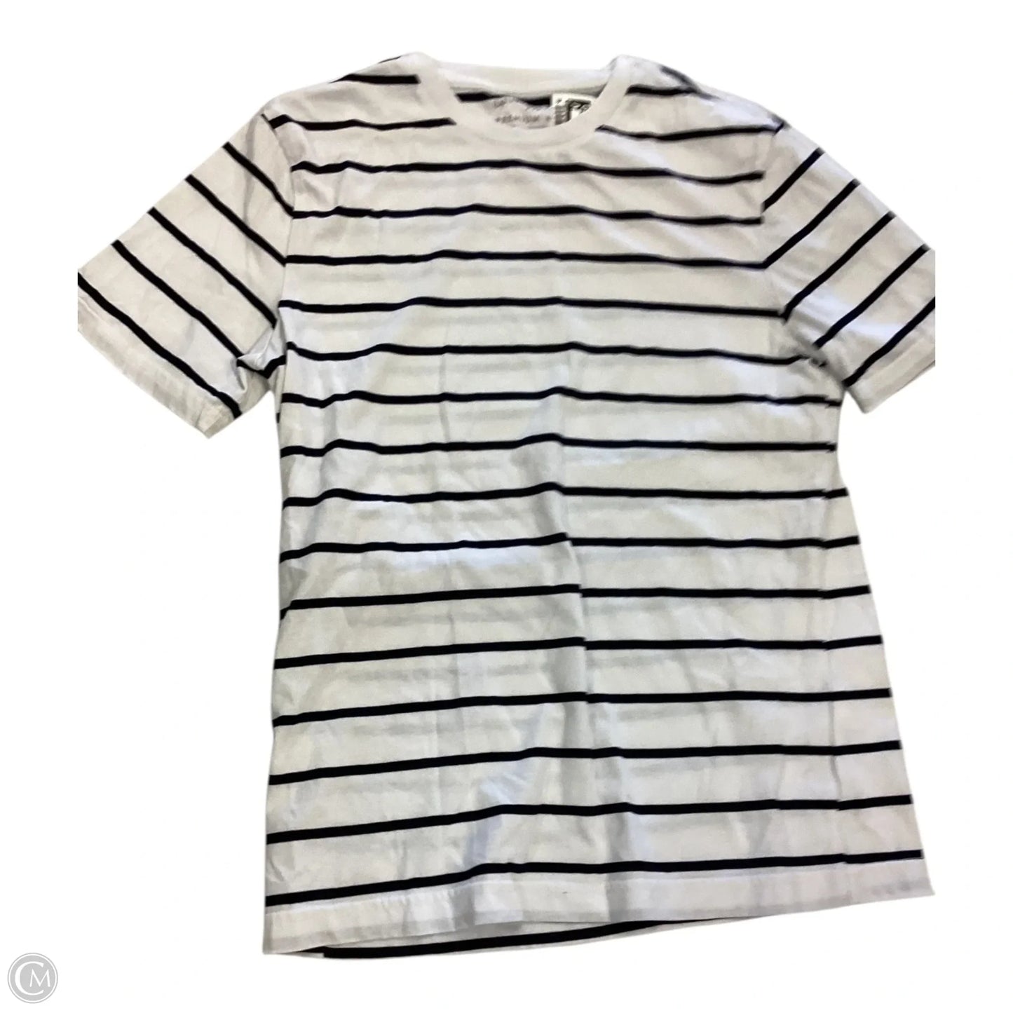 Top Short Sleeve Basic By Banana Republic In Striped Pattern, Size: S