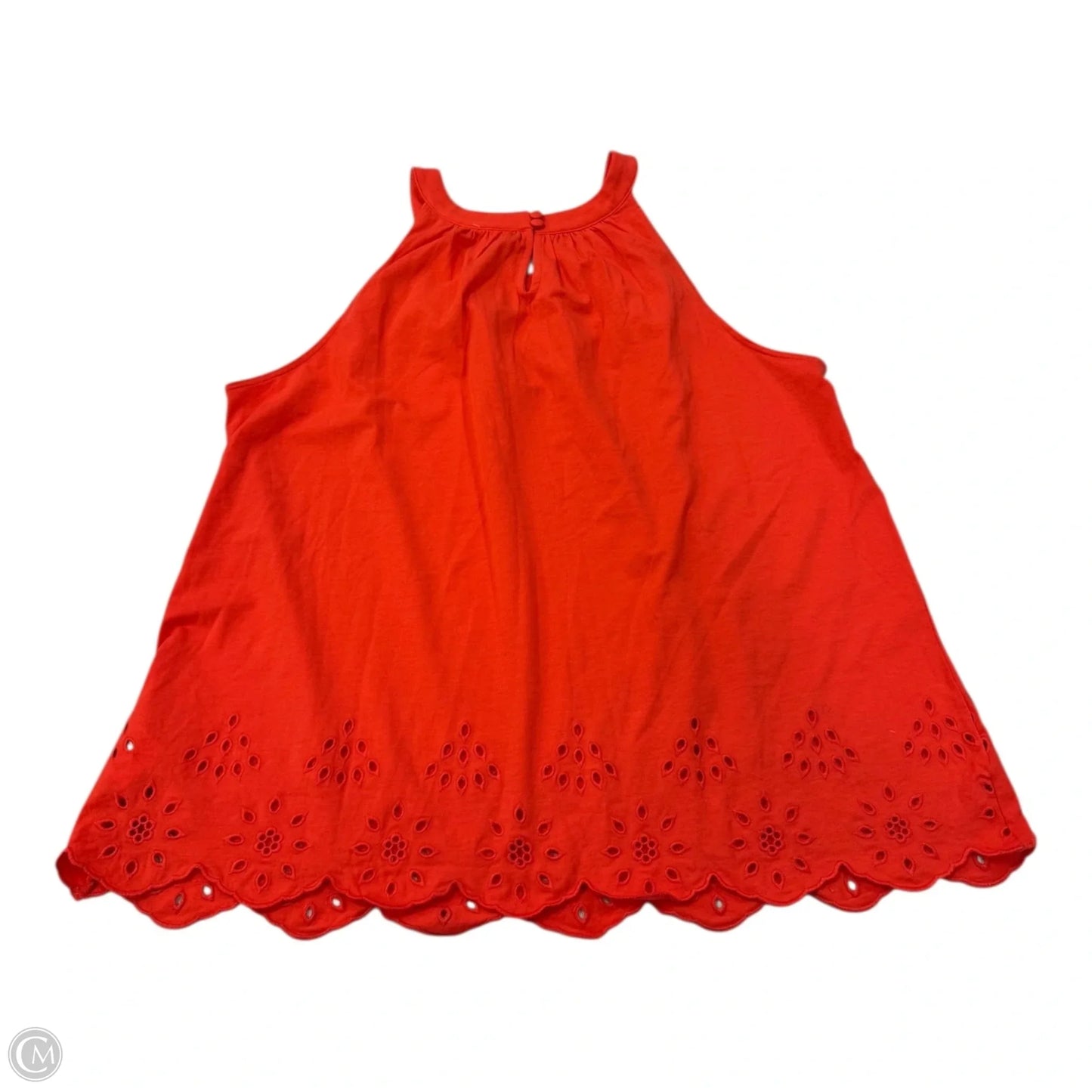 Top Sleeveless By Lands End In Red, Size: M