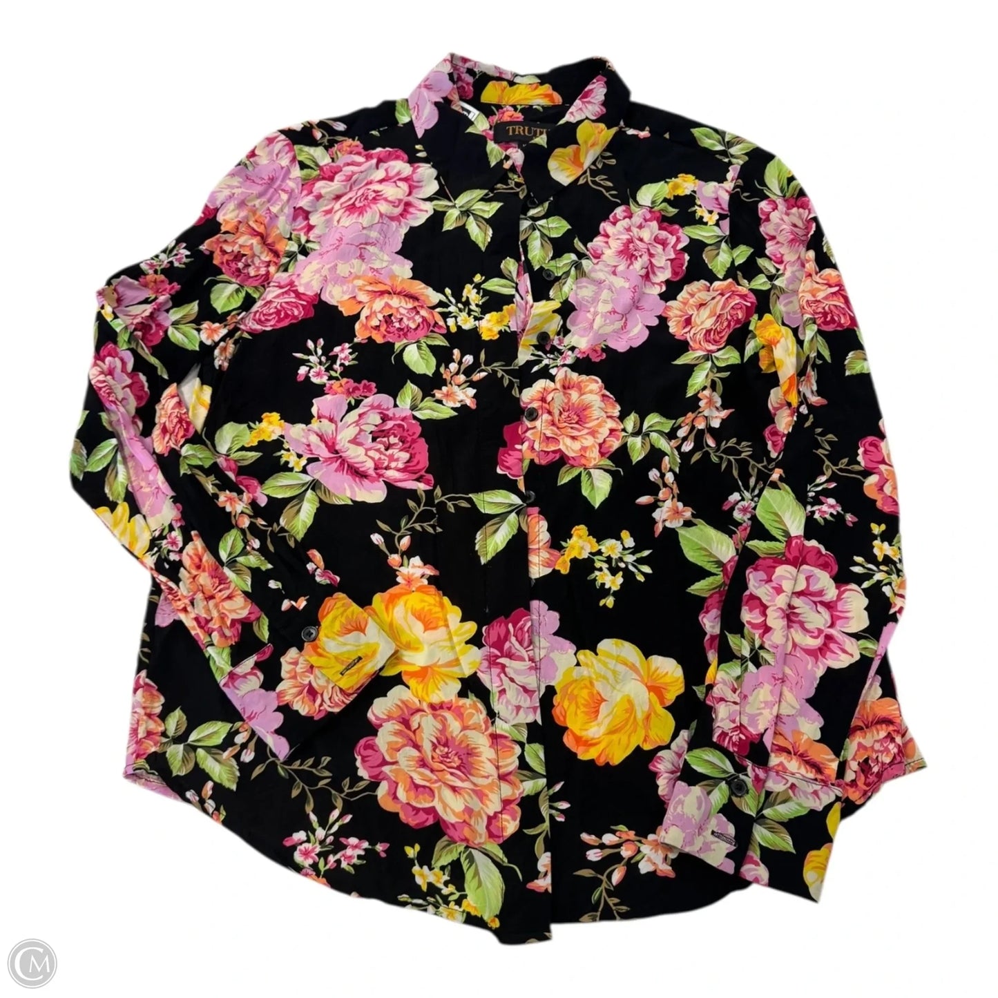 Top Long Sleeve By Truth In Floral Print, Size: M