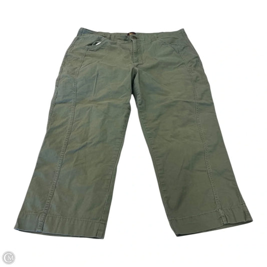 Pants Cropped By Lee In Green, Size: 16