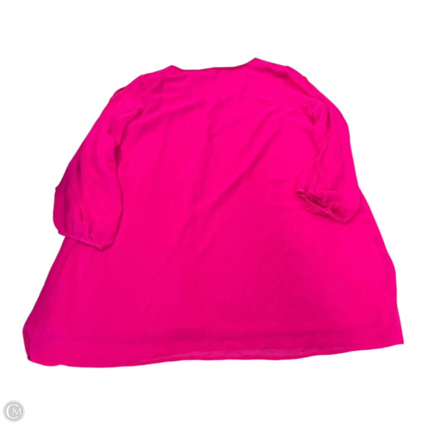 Top Long Sleeve By Tacera In Pink, Size: 3x