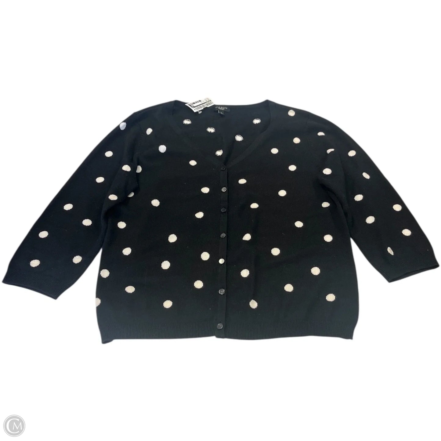 Top Long Sleeve By Talbots In Polkadot Pattern, Size: M